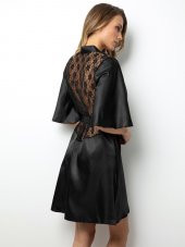 Sırtı Dantelli Saten Sabahlık thumbnail 4