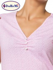 Kısa Kollu Desenli Gecelik thumbnail 1