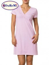 Kısa Kollu Desenli Gecelik thumbnail 2