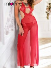 Yırtmaç Detay Uzun Gecelik Takımı thumbnail 3