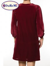 Uzun Kollu Kadife Gecelik thumbnail 2