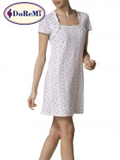 Kısa Kollu Desenli Gecelik thumbnail 1