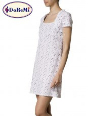 Kısa Kollu Desenli Gecelik thumbnail 3