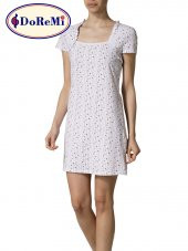 Kısa Kollu Desenli Gecelik thumbnail 5