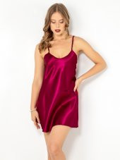 İnce Askılı Saten Gecelik thumbnail 7