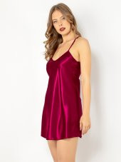 İnce Askılı Saten Gecelik thumbnail 5