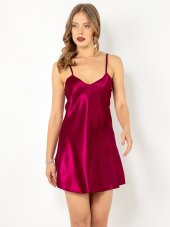 İnce Askılı Saten Gecelik thumbnail 4