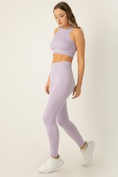 Seamless Fitilli Toparlayıcı Kadın Spor Tayt thumbnail 2