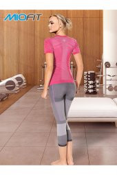 Power Short Yüksek Bel 3/4 Seamless Spor Tayt thumbnail 4