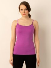Bayan İnce Askılı Seamless Tişört - 1
