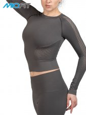 Kadın Efficiency Uzun Kollu Dikişsiz Spor Tişört thumbnail 3