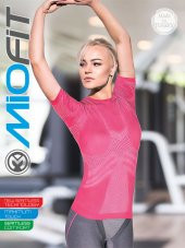 MioFit Kadın Energy Exercise Fit Kısa Kollu Dikişsiz Spor Tişört thumbnail 1