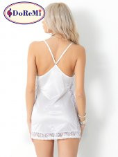 Dantel Detaylı Saten Gecelik thumbnail 7