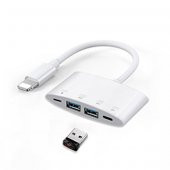 Coofbe İPhone İpad Usb Dönüştürücü 4in1 İPhone to Usb Kamera Adaptörü İphone Usb Kamera Mause Klavye - 1
