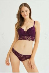 Dantelli Destekli Bralet Sütyen Takımı - 3