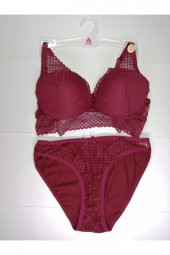 Dantelli Kaplı Bralet Sütyen Takımı - 1
