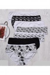 Kadın Pamuklu Yüksek Bel Bato Külot 7li thumbnail 2