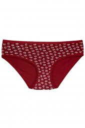 Kadın  Kiremit Rengi Ve Krem Renklerinde Pamuklu Bato Külot (Yüksek Belli) 7li Paket thumbnail 4