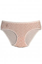 Kadın Turuncu Tonlarında Çiçek Desenli Pamuklu Bato Külot  7li Paket thumbnail 5