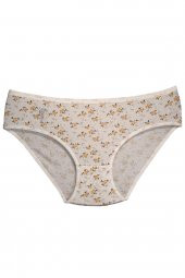 Kadın Turuncu Tonlarında Çiçek Desenli Pamuklu Bato Külot  7li Paket thumbnail 8