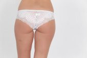 Arkası Full Dantelli Düşük Bel Slim Külot Beyaz thumbnail 2