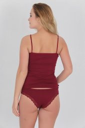 Dantelli Kadın Atlet Külot Takım Bordo thumbnail 2