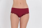Dantel Detaylı Günlük Kadın Külot Bordo thumbnail 1