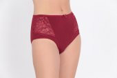 Dantel ve Fiyonk Detaylı Kadın Günlük Külot Bordo thumbnail 2