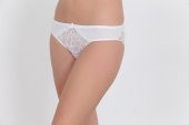 Ön ve Arkası Dantelli Düşük Bel Slim Külot Beyaz thumbnail 2