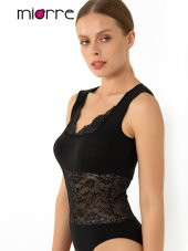 Beli Dantelli Çıtçıtlı Body - 6