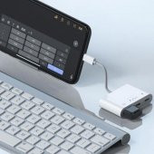 Coofbe İpad iphone Otg Hub -Usb Type C To Kulaklık ve Usb Kamera Okuyucu İphone Mouse Klavye Okuyucu - 5