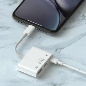 Coofbe İpad iphone Otg Hub -Usb Type C To Kulaklık ve Usb Kamera Okuyucu İphone Mouse Klavye Okuyucu - 6