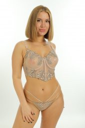 Yüksek Kalite Dantel İşlemeli Özel Motifli Bralet Takım thumbnail 1