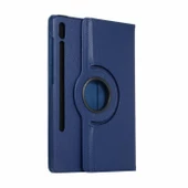 Smody Samsung Galaxy S7 FE SM-T733 Kılıf 360 Dönerli Standlı Kapaklı + Temperli Cam Ekran Koruyucu thumbnail 5