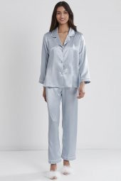 Saten Biyeli Pijama Takımı - 1