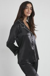 Saten Biyeli Pijama Takımı - 2
