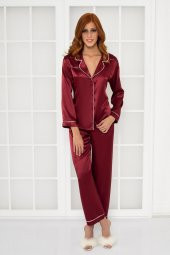 Saten Biyeli Pijama Takımı - 1