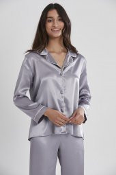 Saten Biyeli Pijama Takımı - 2