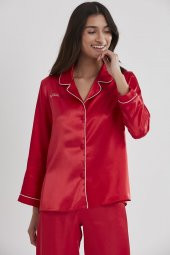 Saten Biyeli Pijama Takımı - 2