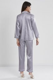 Saten Biyeli Pijama Takımı - 4