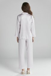 Saten Biyeli Pijama Takımı - 4