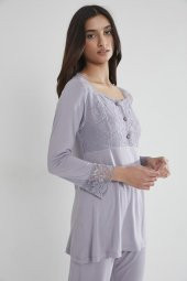 Penye Dantelli Pijama Takımı - 2