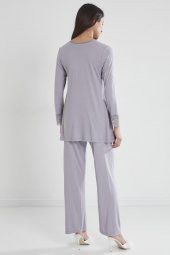 Penye Dantelli Pijama Takımı - 4