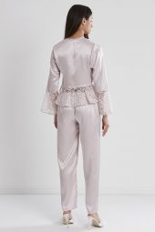 Saten Dantelli Pijama Takımı - 4