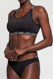 Yazılı Lastikli Fitness Sporcu Büstiyer - 4