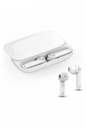 True Wireless Beyaz Kızaklı Bluetooth Kulaklık Version 5.0 Suya Dayanıklı Sürüm - 1