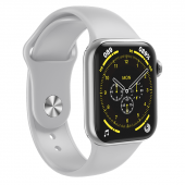 HW18 Smartwatch Gri Silikon Ve Hasır Kordonlu Akıllı Saat - 1