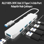 Coofbe 0.25CM 5Gbps Veri Aktarım 4 Portlu USB to USB Type C Dönüştürücü Çevirici Hub Tak Çalıştır - 2