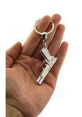 14 lü Tabanca Metal  Anahtarlık (Nikel) - 2