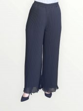 PİLELİ ASTARLI BOL PAÇA PANTOLON - 5